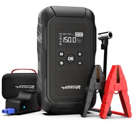 7000A Jump Starter with Air Compressor, VoltSurge 150PSI Battery Charger Pack (All Gas/10.0L Diesel), 12V Battery Jumper Starter Portable, Car Jump Box with Large LCD Display