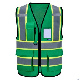 AYKRM lime green High Visibility Reflective Safety Vest for Women Men