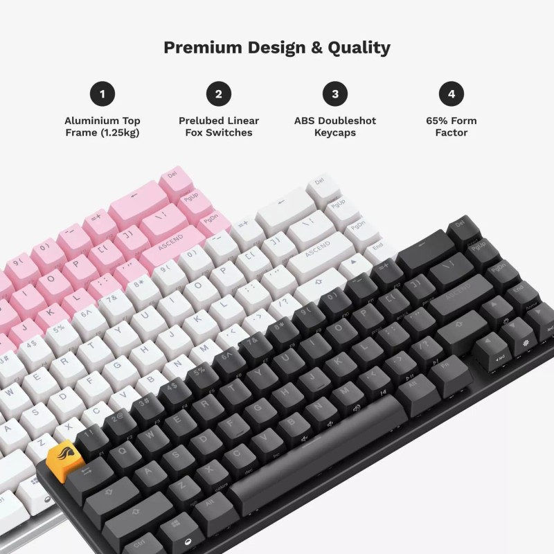 Glorious GMMK2 Compact Mechanical Gaming Keyboard wired- Black, US English