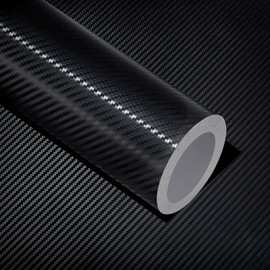 Black Carbon Fiber Car Wrap Vinyl Outdoor/Interior Realistic Carbon Design Vinyl Wrap for Cars, Boat, Bike (5D, 12inch x 30ft)