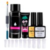 Kit 6 Unidades Gel De Extensión De Uñas -Top-Base-Espatula- 100