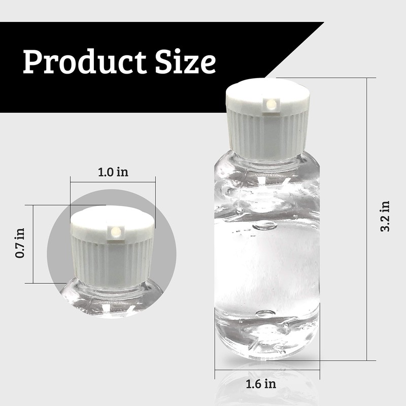 Empty Clear Plastic Bottles 2 Oz, Small Travel Bottles Set,