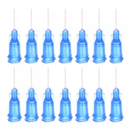 uxcell 50 Pcs 22G Plastic Dispensing Needles, 1/2" PP Glue Needle Tube Blunt Luer Lock Tips with PP Flexible Needle for Liquid Glue Gun, Blue