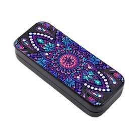 Leatrice Diamond Art kits for Adults Cute Glasses Case Hard Shell, Diamond Painting Kits Eyeglass Case for Women Men, DIY PU Leather Sunglasses Case (6.3 X 2.1 X 1.4 inches)