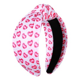 Vokone - Diadema para el día de la madre, corazón de amor, madre, diadema anudada, diadema ancha para el día de la madre, accesorios para el cabello (corazón de mamá)