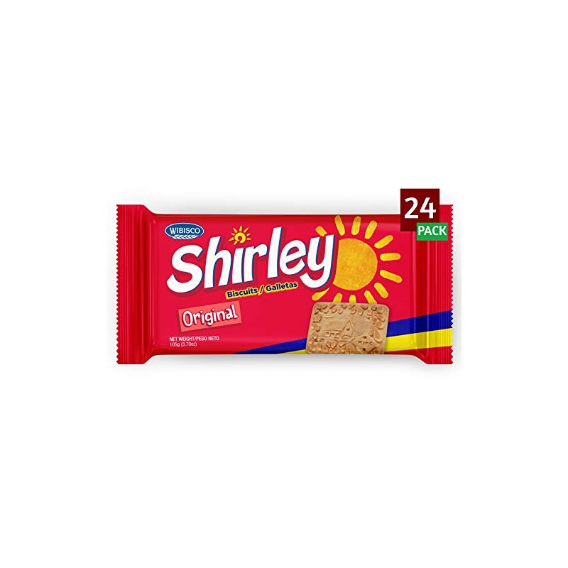 Wibisco Shirley Biscuits, Original, 3.7 oz (Pack of 24)