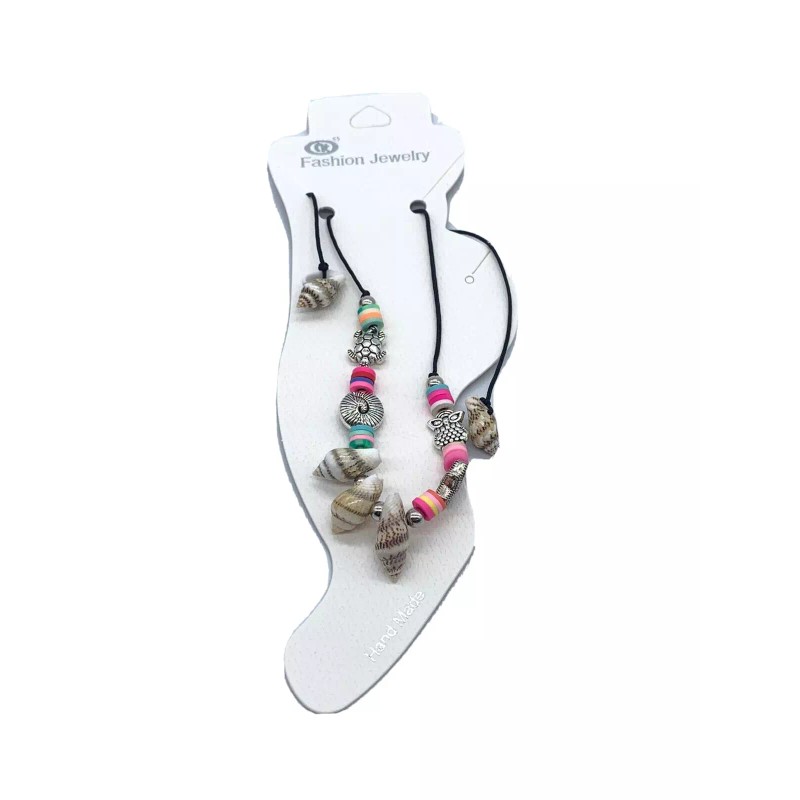 trendy Beach Anklet Bracelet Real Seashell Medal Turtle Starfish Adjustable