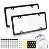 Drsvabze 2-Pack Clear License Plate Covers and Frames - Acrylic