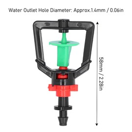 EVTSCAN 10セット 360度回転 Gタイプ マイクロノズル シングルバーブ10個付き プラスチック 植物 散水 スプリンクラー 庭 芝生 温室用