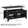 Yaheetech Black Coffee Table, Lift Top Coffee Table with Hidden