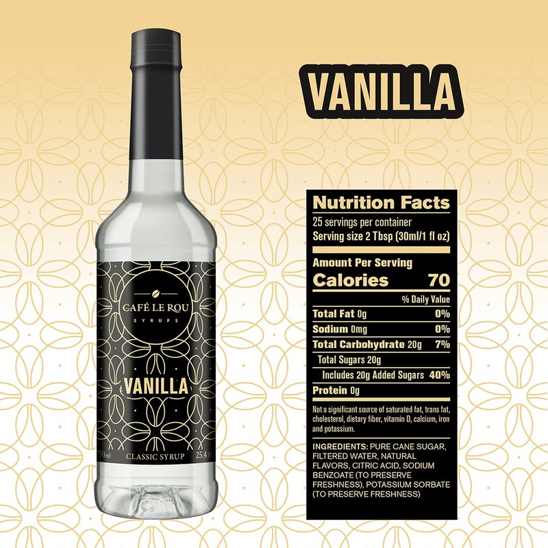NEW Café Le Rou Vanilla Coffee Syrup - 25.4oz Cafe