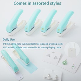 Craft Hole Punch Single Hole Punch Handheld Hole Paper Punch for Tags Scrapbooks Nail Decor (1/8 inch Circle)