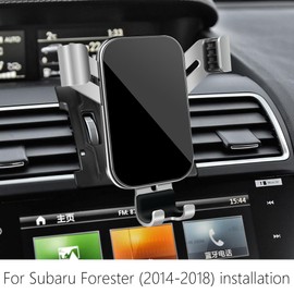 LUNQIN Car Phone Holder for Subaru Forester 2014 2015 2016 2017 2018 SUV Auto Interior Accessories Best Cell Phones Mount Cellphone Mobile Cradle Charging Navigation Bracket Air Vent Stand Accessory