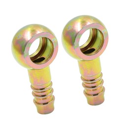 A ABSOPRO 2 x Car Inner Diameter 10 mm Hose Barb 14 mm Banjo Fitting Adaptor