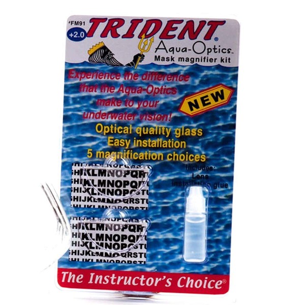 Trident Aqua-Optics Dive Scuba Mask Magnifier Gauge Readers Kit (Pair)
