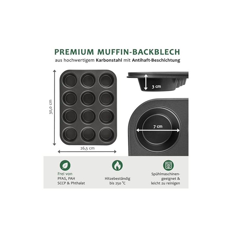 PFree Muffin Tray without Eternity Chemicals, PFAS-free Muffin Baking Mould