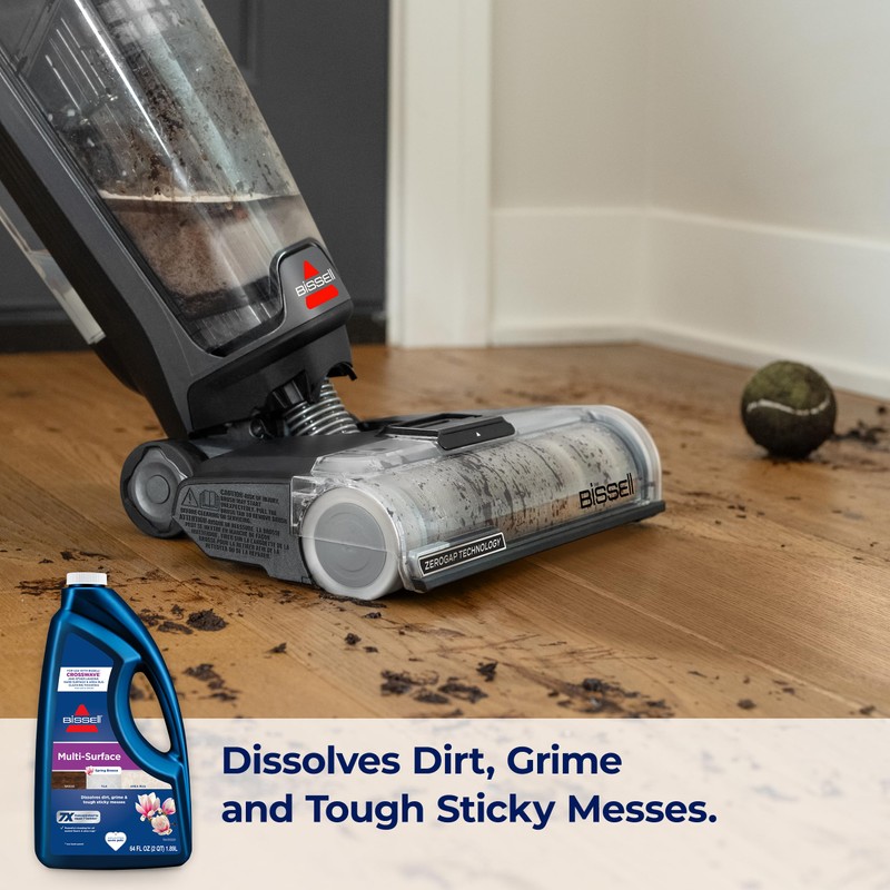 Bissell MultiSurface Floor Cleaning Formula-Crosswave and Spinwave, 17891, 64oz, Removes