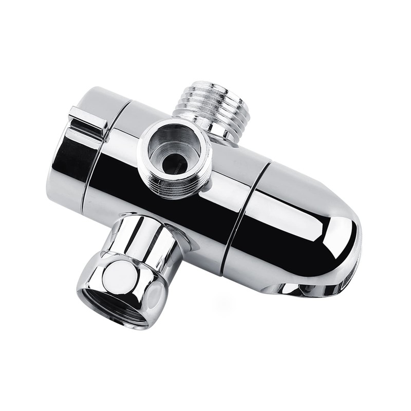 3-Way Shower Head Diverter Mount Combo Valve Bathroom Shower Arm
