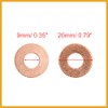 Partuto 20 Pcs 9mm Inner Dia Copper Washers Flat Sealing