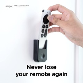 elago Remote Holder Mount Compatible with Apple TV 4K Siri Remote 3rd Generation (2022) and 2nd Generation (2021) (White)