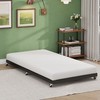 Lutown-Teen Twin Trundle Bed Frame with Metal Slats, Roll-Out Design,