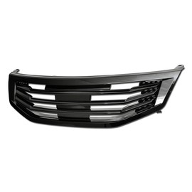 TLAPS 7422443872878 Compatible With 2011-2012 Honda Accord 4 Door Sedan Glossy Black MU Style Front Bumper Grill Grille