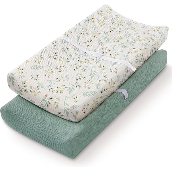 Blissful Diary Muslin Changing Pad Cover for Girls Boys, Ultra