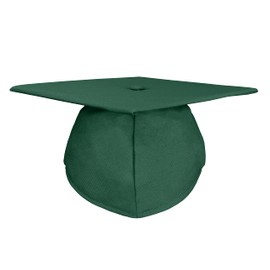 GradPlaza Matte Graduation Cap Graduation hat for High School College Adult Forest Green