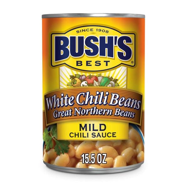 BUSH'S BEST Canned White Chili Beans (Pack of 12), Source
