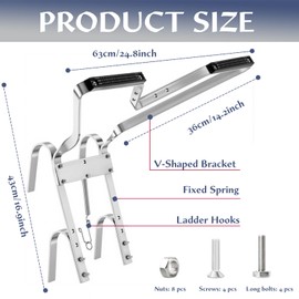Schwerlast-Aluminium-Leitern-Abstandshalter - V-förmiger Stabilisator mit rutschfesten Gummipuffern, universell für die meisten Leitern, langlebig & einfach zu montieren-Zubehör