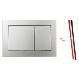 Dual-Flush Actuator Plate Toilet Flush Actuator Plate with Dual ButtonsIn Wall Mount Toilet Tank Systems Compatible with TOTO YT800#WH, Matte Chrome