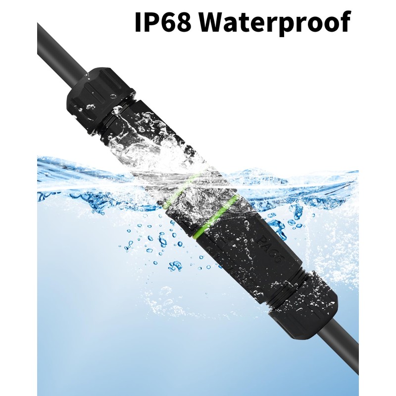 Poyiccot Waterproof USB Port, 5Gbps Waterproof IP68 Pass Through USB