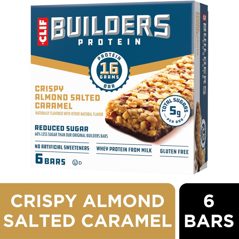 CLIF BUILDERS Protein Bars - Crispy Almond Salted Caramel -