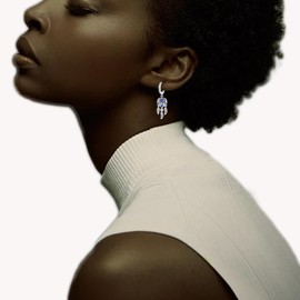 ChenYuTe 925 Sterling Silver Women's Hoop Earrings Trendy Earrings Jewellery Birthday Party & Other Occasion Gift Preferred, Sterling Silver, Cubic Zirconia