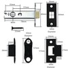 Tubular Latches Mortice Door Latch | Matt Black | 3