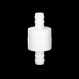Feelers 1/4" (6MM) One Way Inline Check Valve Non-Return One-Way Air Water Gas Check Valve Ozone Resistance PVDF, Pack of 1