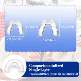 GGUFAY Knirscherschiene für Nacht, Zahnschiene Mundschutz Set, 4 Formbare Mundschutz zum Zähneknirschen, Effektiv Schnarchstopper Beisschiene Zähne, Verbessert den Schlaf