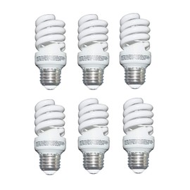 UNITEDLUX 13 Watt CFL Light Bulbs 60 Watt Equivalent, Compact Fluorescent Bulb Soft White 1040LM 120 Volt Mini Spiral Light Bulb(6 Pack)