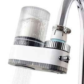 CJGQ Filtro de Agua para Casa, Cartucho Reutilizable Lavable, Purificador de 7 Etapas con Doble Modo (Filtrada/Original), Elimina Cloro y Metales Pesa