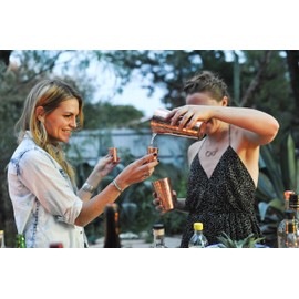 Sertodo Copper Tequilero Shot Cup, Hand Hammered 100% Pure Copper, 2 oz, Set of 4