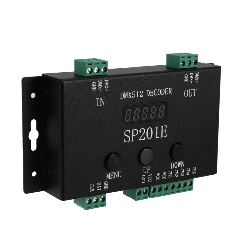 Tuperoymse SP201E DMX512 WS2812B WS2811 DMX to SPI Controller Decoder,Support