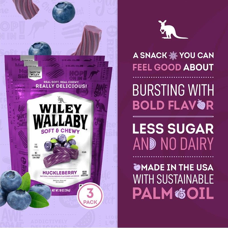 Wiley Wallaby Licorice 10 Ounce Classic Gourmet Soft & Chewy