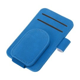 REPAIROCK Car Sunglasses Clip Magnetic Universal Sun Visor Eyeglasses Holder Clip Suede Blue 11.2x7cm 1 Pcs