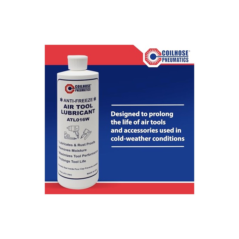 Coilhose Pneumatics ATL016W Wintergrade Air Tool Lubricant, 16-Ounce Bottle