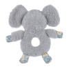 Apricot Lamb Baby Flower Elephant-Gray Soft Ring Rattle Toy, Hold