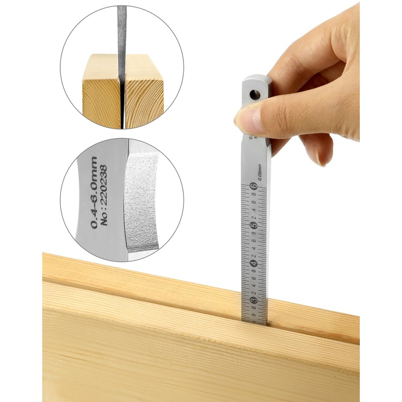 QWORK Taper Gauge Gap Gage Welding Wedge Feeler Gauge Gap