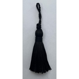 BTC Trim Tassels, Polyester, Black, 4cm