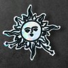 Unbranded IRIDESCENT STELLAR SUN WITH A FACE TATTOO ART STYLE