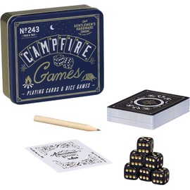 Gentlemen's Hardware Camping Waterproof Playing Cards and Dice Game In Travel Tin, Campfire Games