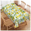 Walmsco Tablecloth Green Leaves Yellow Lemon Decor For Dining Room